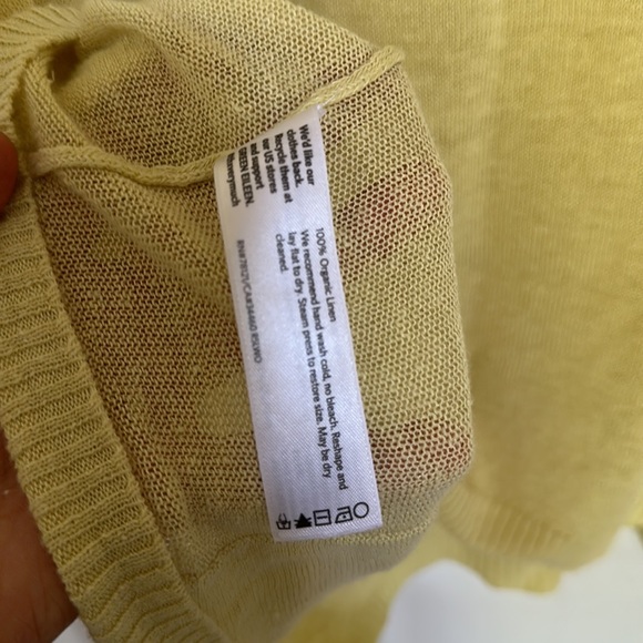 Eileen fisher 100% organic linen citron boatneck long sleeve top - Picture 3 of 3